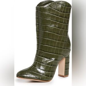 NWOT Schutz Gabrielle Croc-Embossed Boot